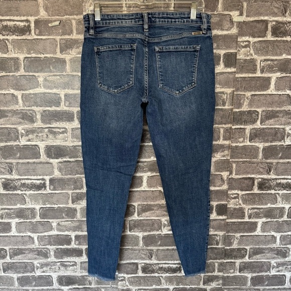 Kancan Russell Mid Rise Boyfriend Jeans distressed chewed hem - Picture 10 of 13